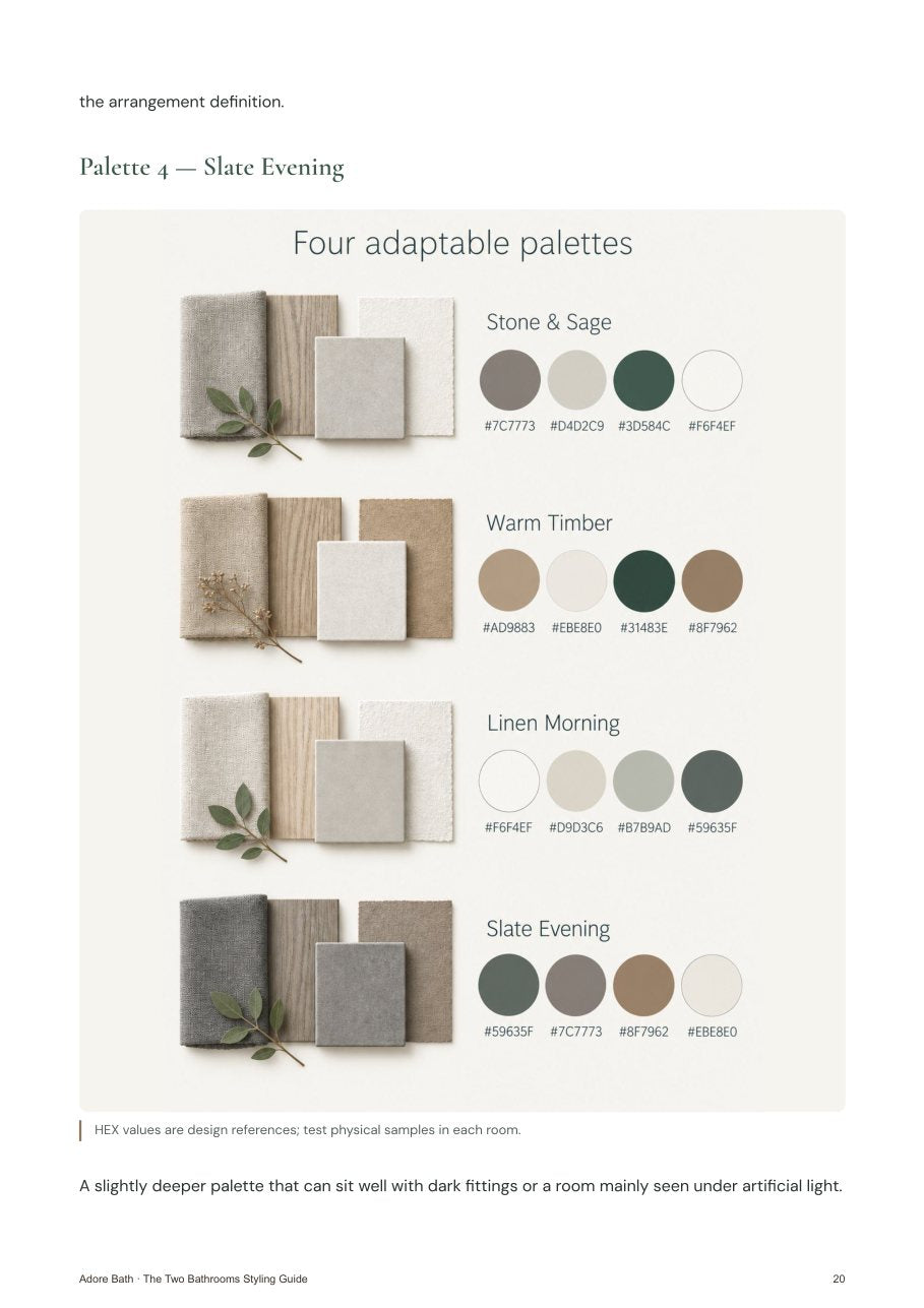 Page: four adaptable palettes